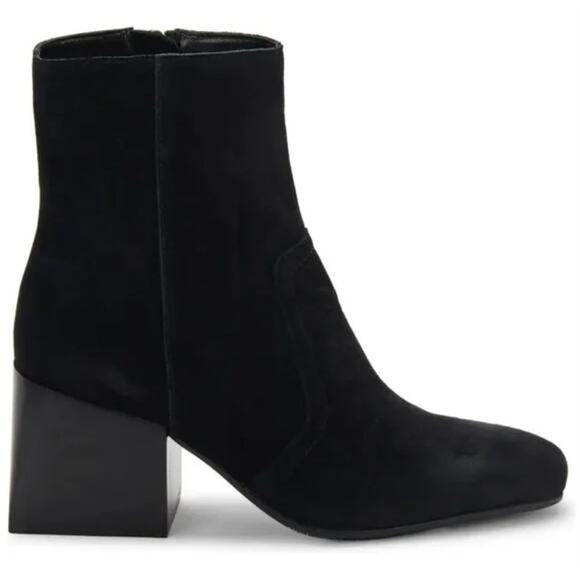 Blondo Women's Salome Waterproof Bootie Black Suede Size 6 NIB Stacked Heel - Picture 1 of 13